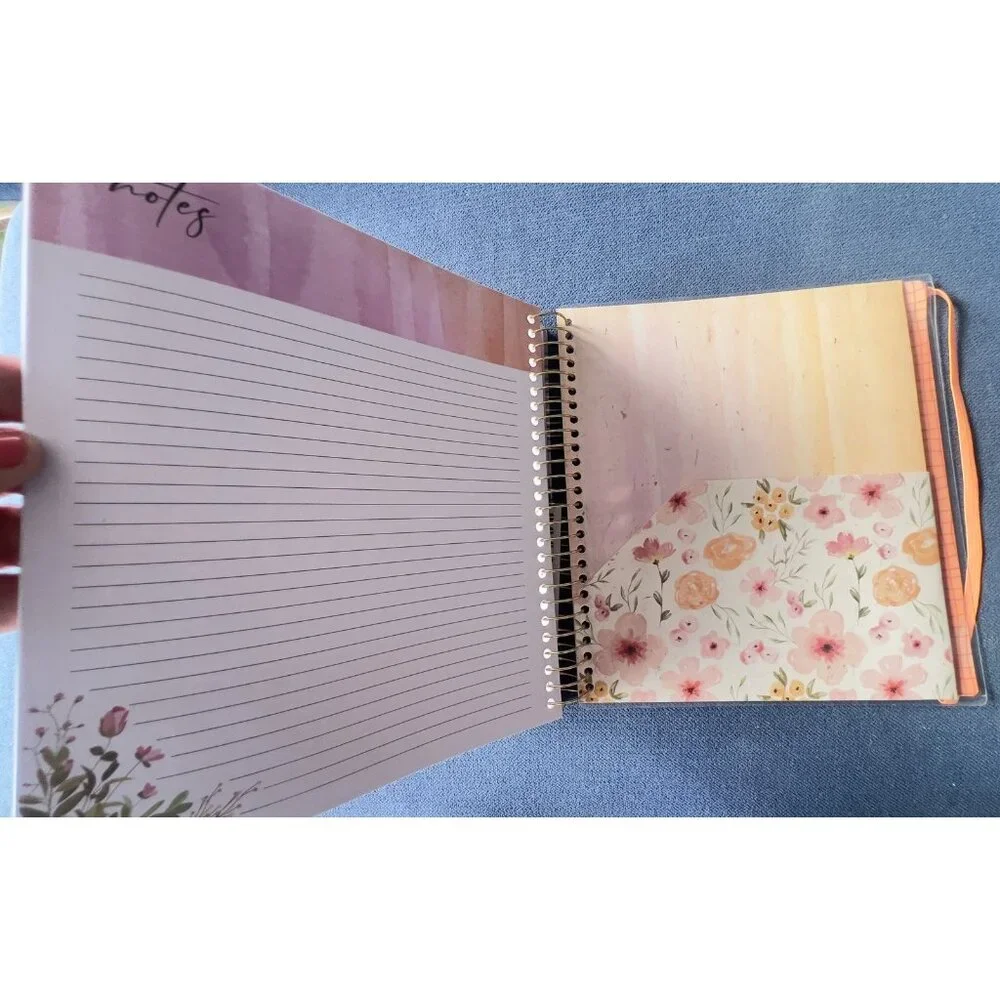 17 Month Planner ZINNIA GARDEN Aug 2025 -Dec 2026 Weekly Planning Note Page Gift